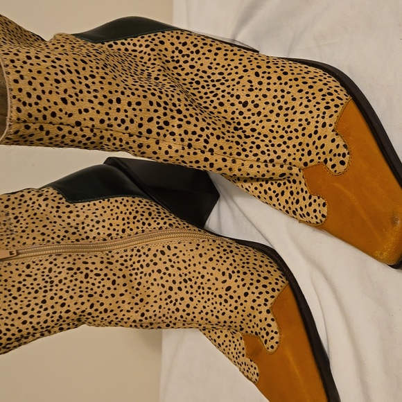Jeffrey Campbell Ankle Boots - Spotted Tan, Green, and Orange - Picture 17 of 17